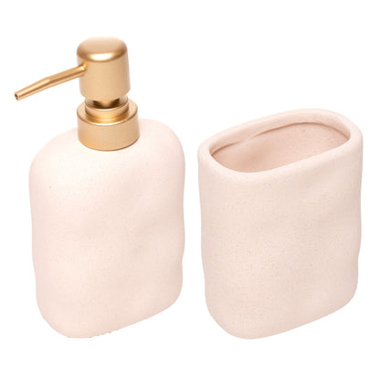 Conjunto 2 Peças para Banheiro Mantra  Nude  Cerâmica - Wolff