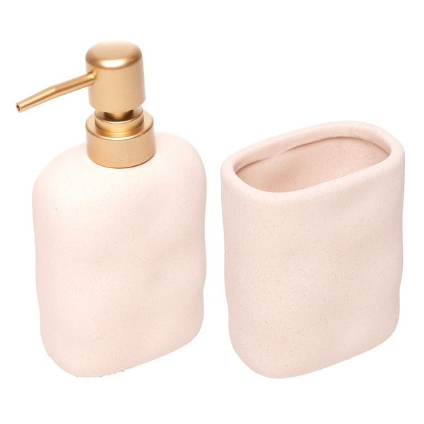 Conjunto 2 Peças para Banheiro Mantra  Nude  Cerâmica - Wolff