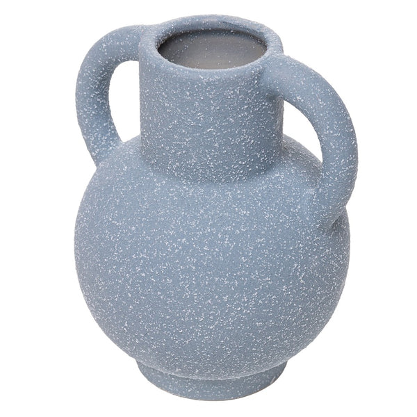 Vaso Hera Templo 9,5cm x 8,5cm x 11,5cm Azul Cerâmica - Wolff