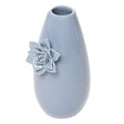 Vaso Gardênia 1 Flor 7cm x 6,5cm x 12cm Azul Cerâmica - Wolff