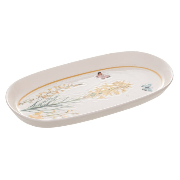 Travessa Retangular Herbelle 29cm x 15cm Branco Cerâmica - Wolff