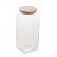 Pote de Vidro com Tampa de Bambu 1,8L - Lyor