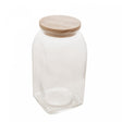 Pote de Vidro com Tampa de Bambu 1,4L - Lyor