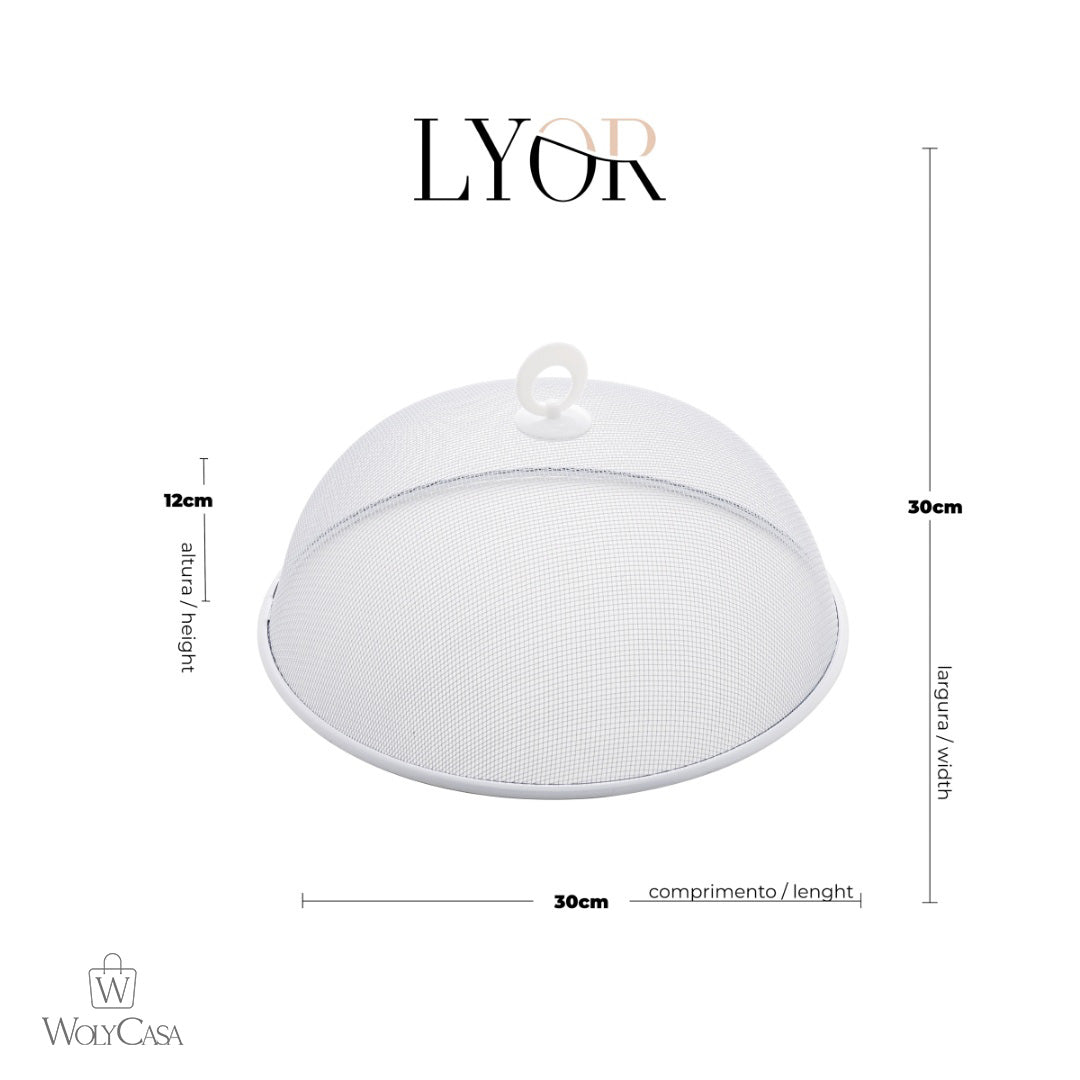 Tela Protetora para Alimentos de Metal Revestida com Plástico Branca 30cm x 12cm - Lyor
