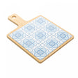 Conjunto 2 Peças Tábua com Bandeja Mosaico 22,5cm × 32cm × 1cm Bambu - Wolff