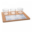 Conjunto 5 Peças para Servir Mosaico 26cm x 21cm x 6cm Bambu - Wolff