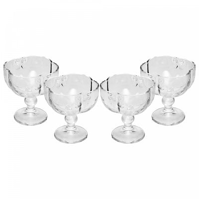 Conjunto 4 Taças de Sobremesa de Vidro Butterfly - Wolff