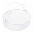 Cesto Redondo de Aço Inox para Air Fryer com Alça 21cm x 21cm x 6cm - Wolff