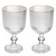 Conjunto 2 Taças de Vidro com Fio de Ouro Lines 380ml - Wolff