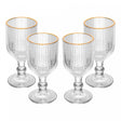 Conjunto 4 Taças de Vidro para Licor com Fio de Ouro Lines 75ml - Wolff