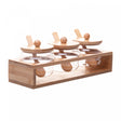Conjunto 3 Potes em Borossilicato com Tampa Hermética, Colher e Rack em Bambu 280ml - Wolff