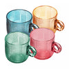 Conjunto 4 Xícaras de Vidro Colorido Frankfurt 220ml - Wolff