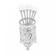 Conjunto 6 Colheres de Zamac com Suporte Niquelado Crystal 14cm - Wolff