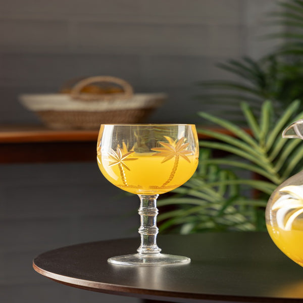 Conjunto 6 Taças de Acrílico Palm Gold 500ml - Wolff