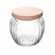 Porta Mantimento de Vidro com Tampa de Pinus 600ml - Wolff