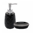 Conjunto 2 Peças para Banheiro de Cerâmica Clover Preto - Wolff