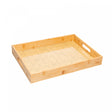 Bandeja de Bambu com Fundo em Treliça 39cm x 29cm x 5cm - Wolff