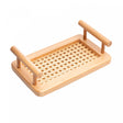 Bandeja de Bambu com Alças e Fundo em Treliça 25cm x 15cm x 5cm - Wolff