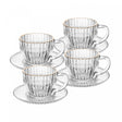 Conjunto 4 Xícaras de Café de Cristal com Fio de Ouro Império 110ml - Wolff