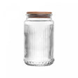 Porta Mantimento de Vidro com Tampa de Bambu Lines 750ml - Wolff