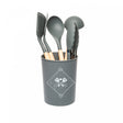 Conjunto 5 Utensílios para Cozinha de Silicone com Suporte - Wolff