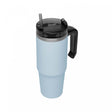 Copo Térmica Parede Dupla SlimTerm e Canudo Azul 890ml - Wolff