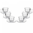 Conjunto 6 Xícaras de Café de Vidro com Pires Pétala 100ml - Wolff