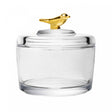 Pote com Tampa Golden Bird 7,5cm x 7cm x 8,5cm Cristal Ecológico - Wolff