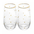 Conjunto 2 Copos Balls Fio de Ouro 300ml Vidro - Wolff