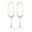 Conjunto 2 Taças de Champagne Balls Fio de Ouro 220ml Vidro - Wolff