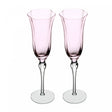 Conjunto 2 Taças de Champagne Lily 200ml Rosa e Cinza Vidro - Wolff