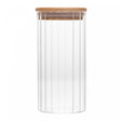 Porta Mantimento com Tampa de Bambu Canelado 400ml Vidro Borossilicato – Wolff