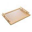 Bandeja com Alça e Fundo em Treliça 39cm x 29cm x 5cm Bambu - Wolff
