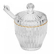 Meleira com Pegador e Tampa Império com Fio de Ouro 8cm x 8cm x 11cm Cristal Ecológico - Wolff