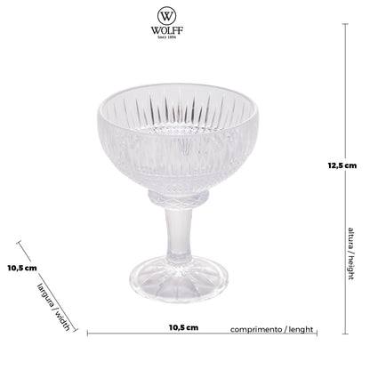 Taça Sobremesa Queen 260ml Cristal Ecológico – Wolff