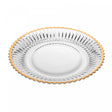 Prato para Sobremesa com Fio de Ouro Império 20cm Cristal - Wolff
