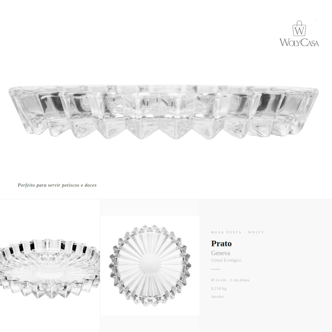 Prato Geneva 14cm Cristal Ecológico - Wolff