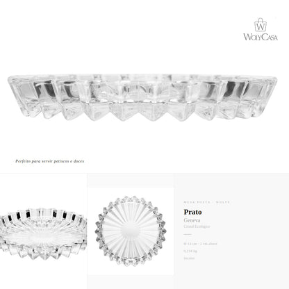 Prato Geneva 14cm Cristal Ecológico - Wolff