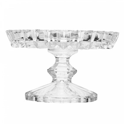 Prato com Pé Geneva 14cm x 14cm x 8cm Cristal Ecológico - Wolff