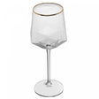 Conjunto 2 Taças de Vinho Taj com Fio De Ouro 600ml Cristal Ecológico - Wolff