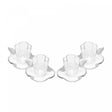 Conjunto 4 Xícaras de Café com Pires Butterfly 80ml Cristal - Wolff