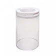 Pote com Tampa Plástica Bege 11cm x 11cm x 18,5cm Vidro Borossilicato - Wolff
