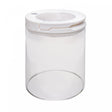 Pote com Tampa Plástica Bege 11cm x 11cm x 14cm Vidro Borossilicato - Wolff