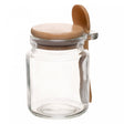 Porta Mantimentos Redondo com Colher e Tampa de Bambu 270ml Vidro - Wolff