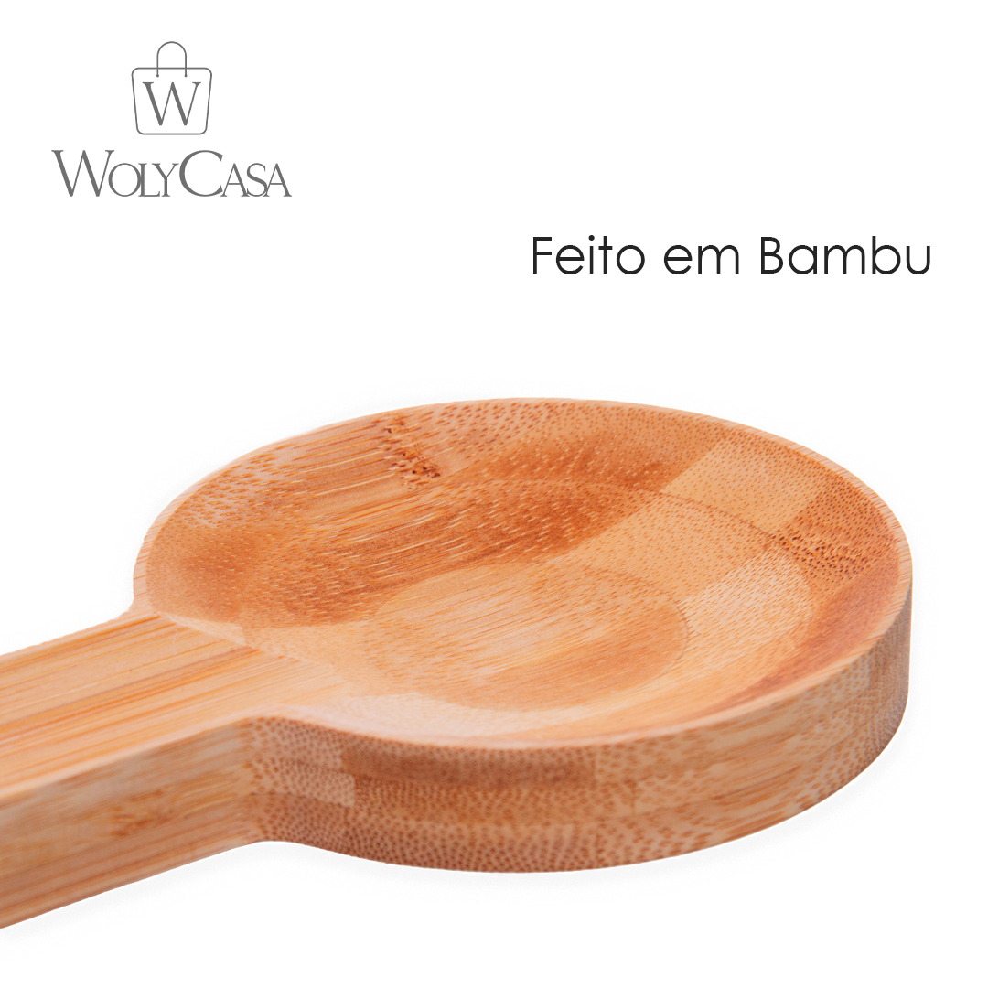 Descanso para Colher 15,5cm x 11cm x 2cm Bambu - Wolff