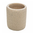 Porta Escova de Dente Linen 7,5cm x 7,5cm x 9cm Bege Poliresina - Wolff
