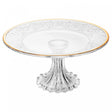 Prato com Pé Mauve com Fio de Ouro 19cm x 9,5cm Cristal - Wolff
