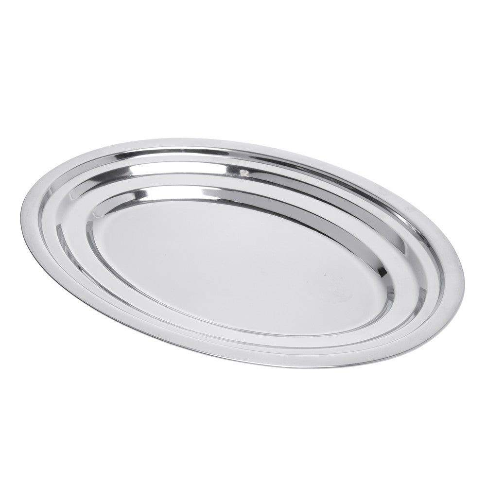 Travessa Oval Rasa 30cm Aço Inox - Rojemac Profissional