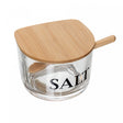 Saleiro de Vidro com Colher e Tampa de Bambu Basic- Wolff