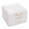 Porta Pão com Alça Olina 18cmx15,5cmx13 cm Off White Metal- Wolff